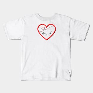 AAMINAH Name Shirt in Heart Kids T-Shirt